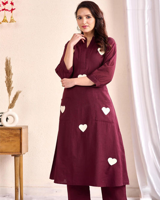 Maroon Bliss Co-Ord Set