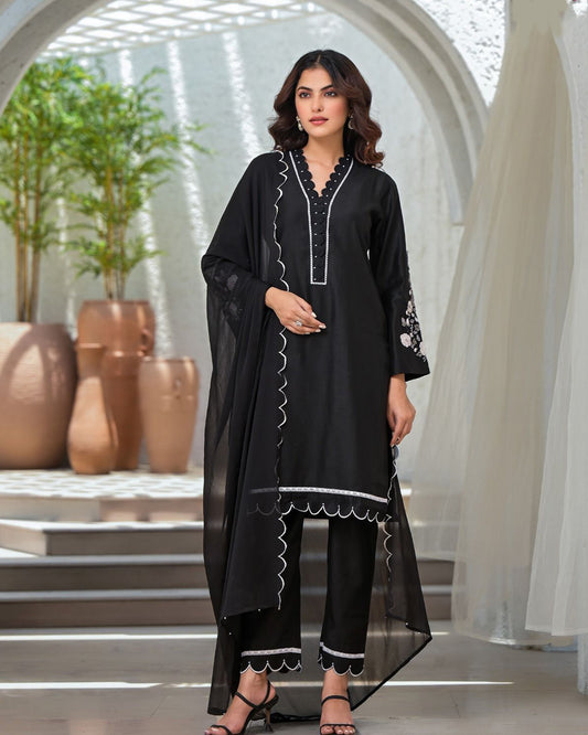 Midnight Grace Kurta Set