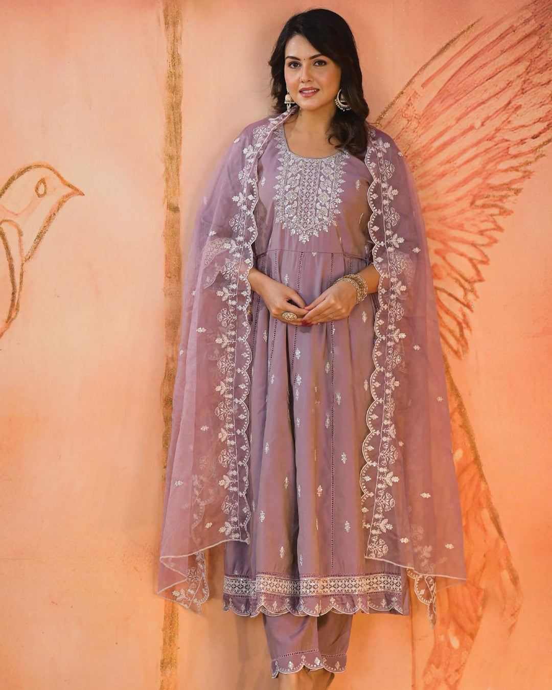 Lavender Serenity Anarkali Suit