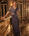 Midnight Elegance Draped Saree