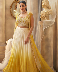 Golden Sunrise Ombre Lehanga