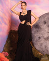 Midnight Mystique Drape Dress