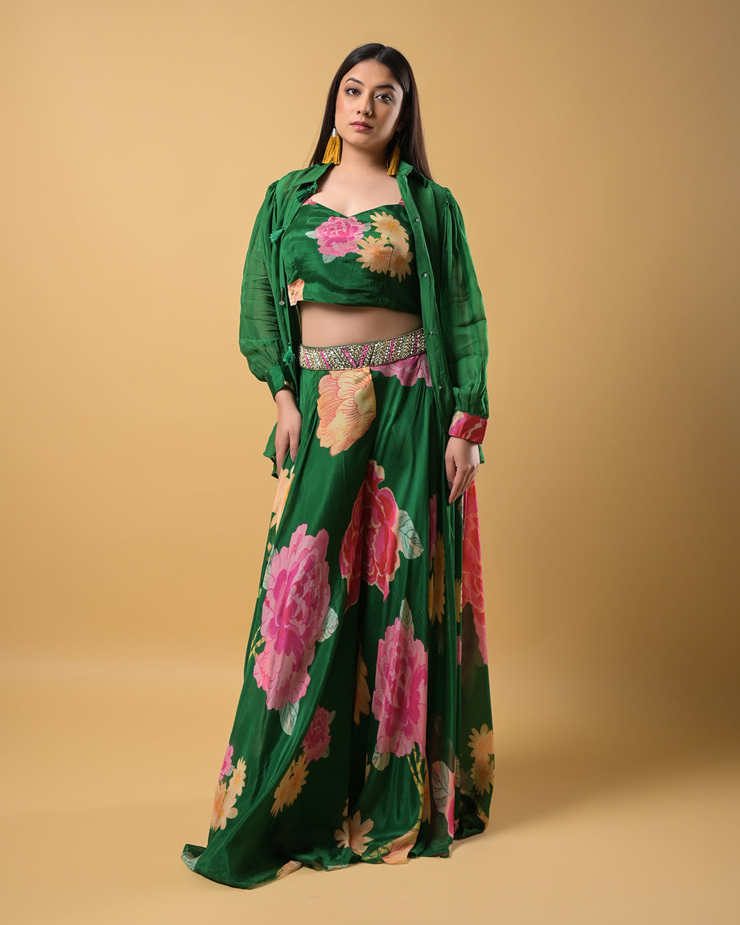 Emerald Breeze Indo-Western Dress