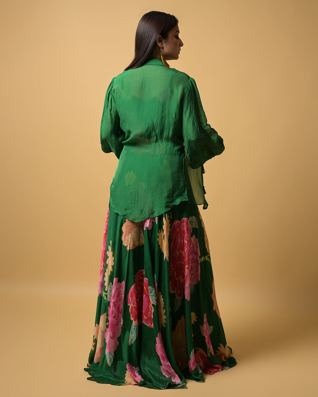 Emerald Breeze Indo-Western Dress