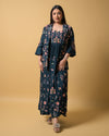 Midnight Blossom Indo-Western Gown
