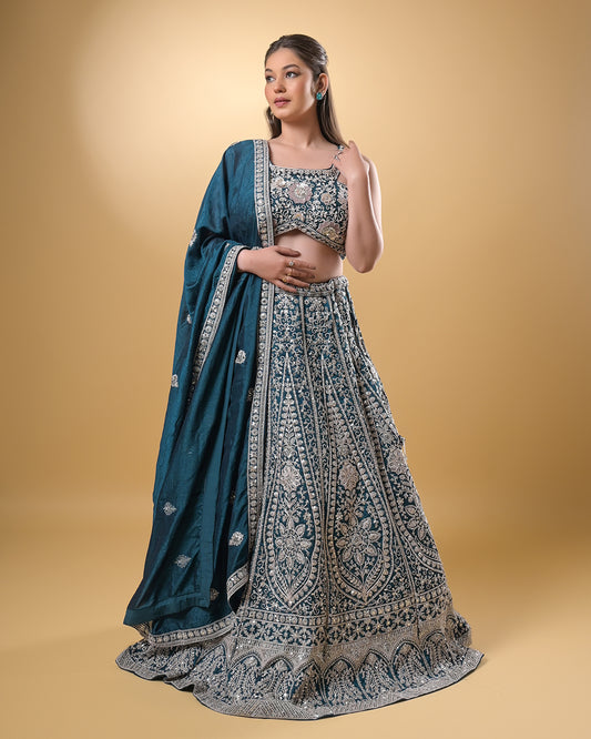 Regal Teal Lehanga
