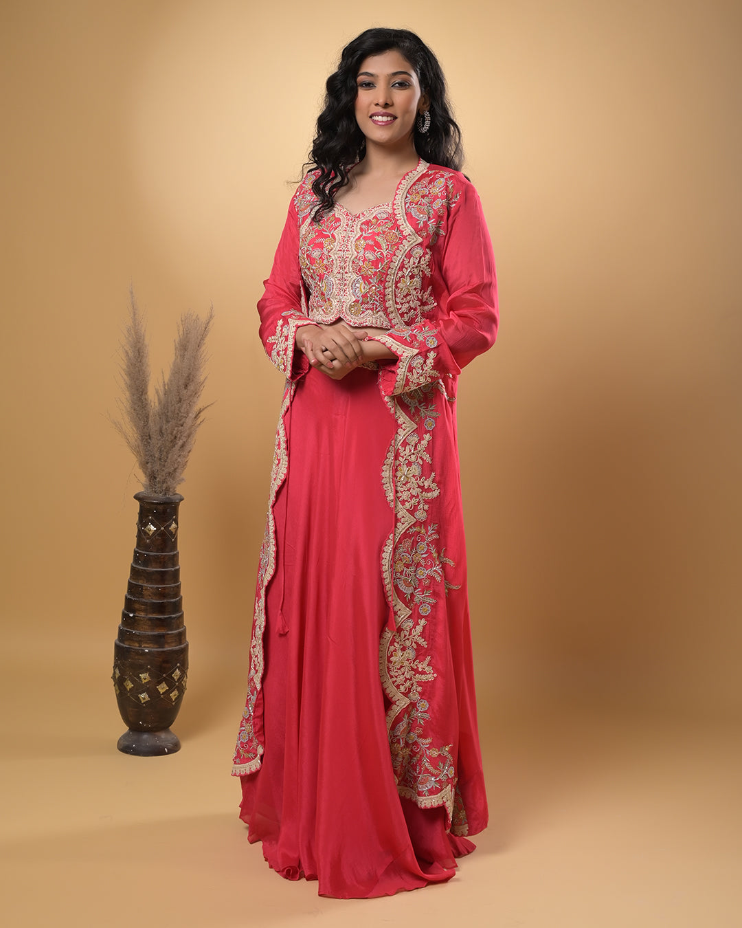 Fuchsia Flair Indo-Western Dress