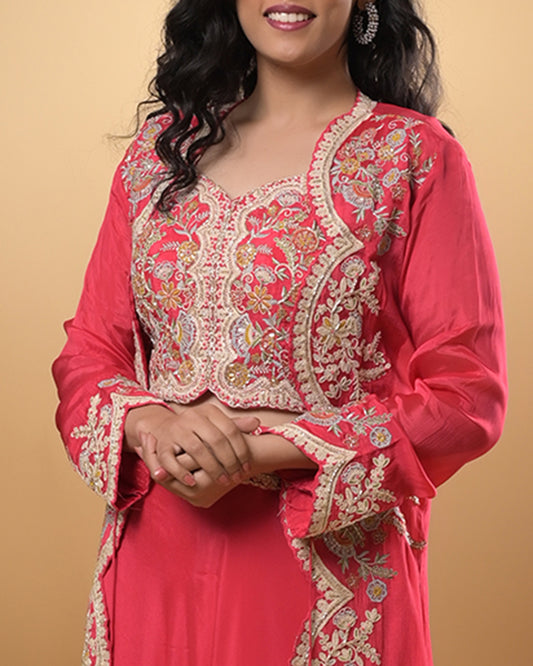Fuchsia Flair Indo-Western Dress