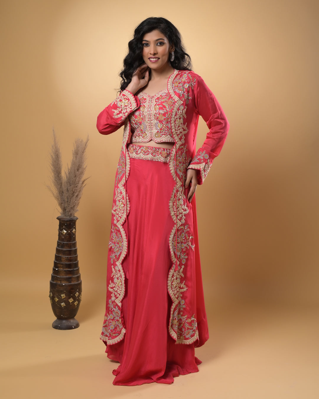 Fuchsia Flair Indo-Western Dress