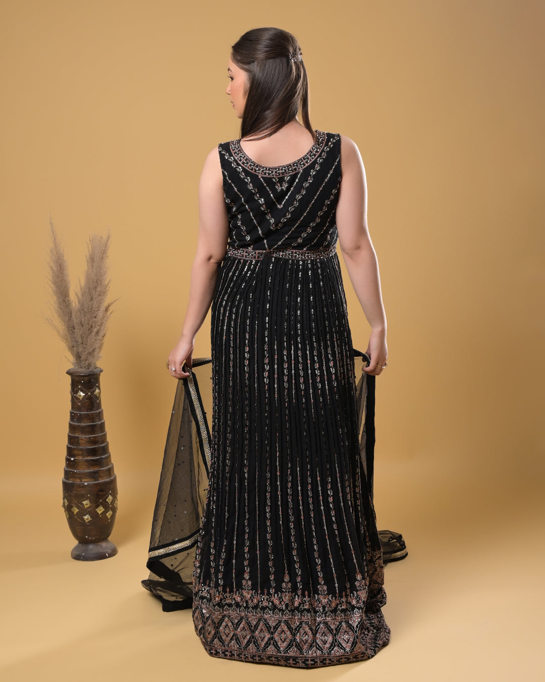 Midnight Grace Indo-Western Dress