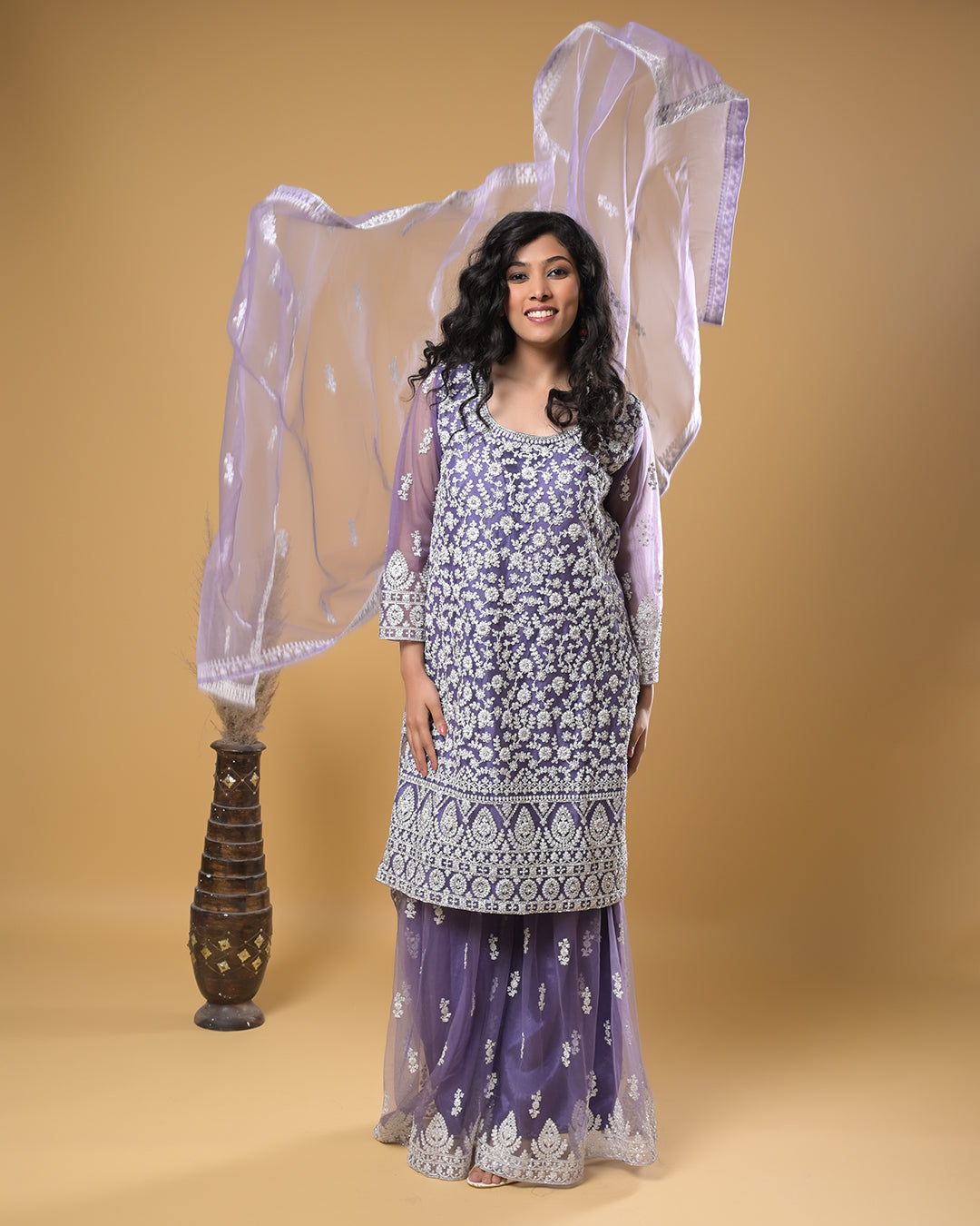 Violet Serenity Indo-Western Dress