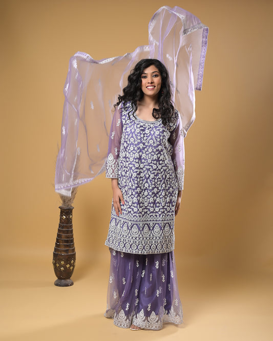 Violet Serenity Indo-Western Dress