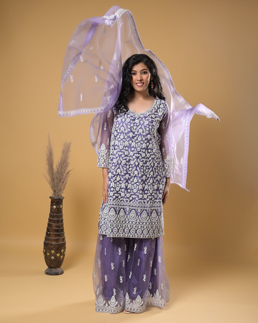 Violet Serenity Indo-Western Dress