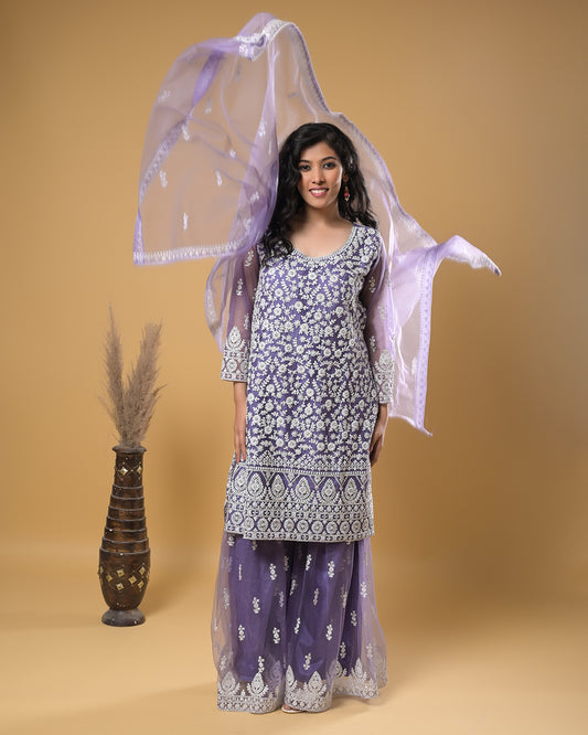 Violet Serenity Indo-Western Dress
