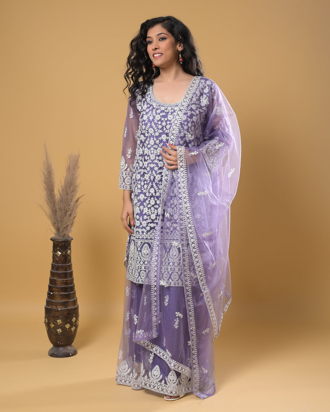 Violet Serenity Indo-Western Dress