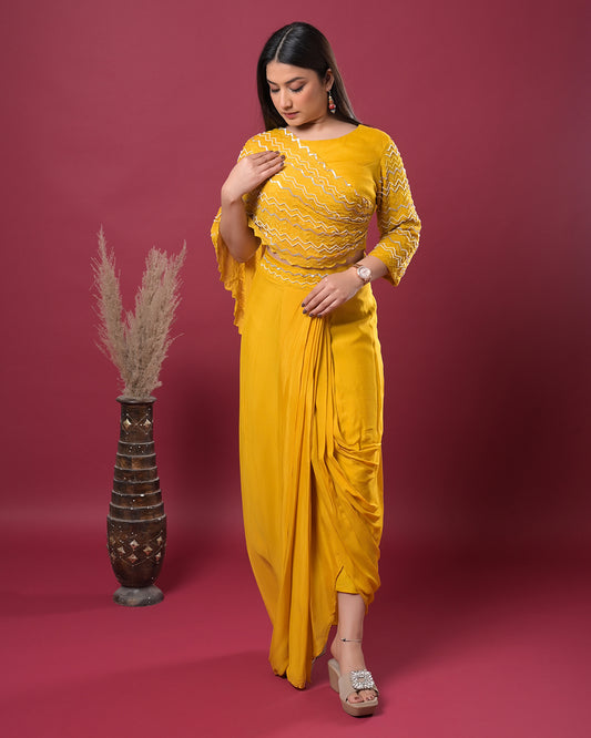 Marigold Muse Drape Dress