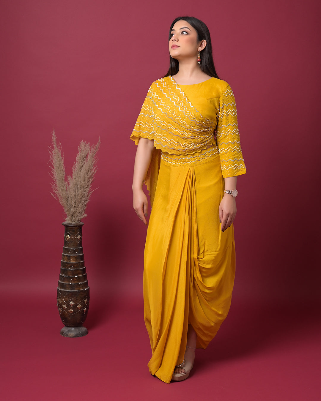 Marigold Muse Drape Dress