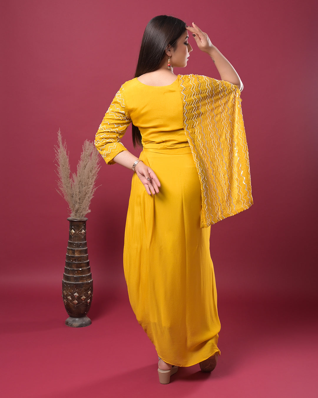 Marigold Muse Drape Dress