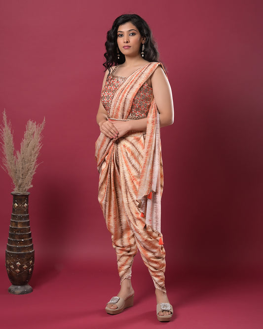 Sunset Blush Indo-Western Dress