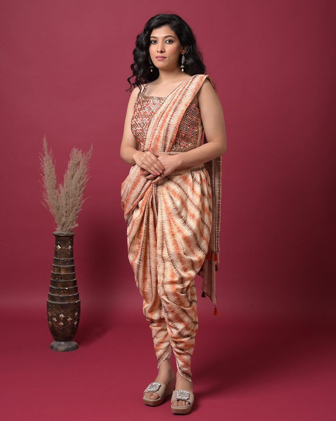 Sunset Blush Indo-Western Dress
