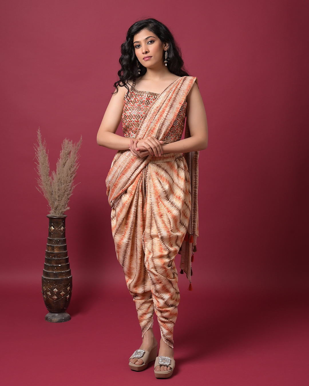 Sunset Blush Indo-Western Dress