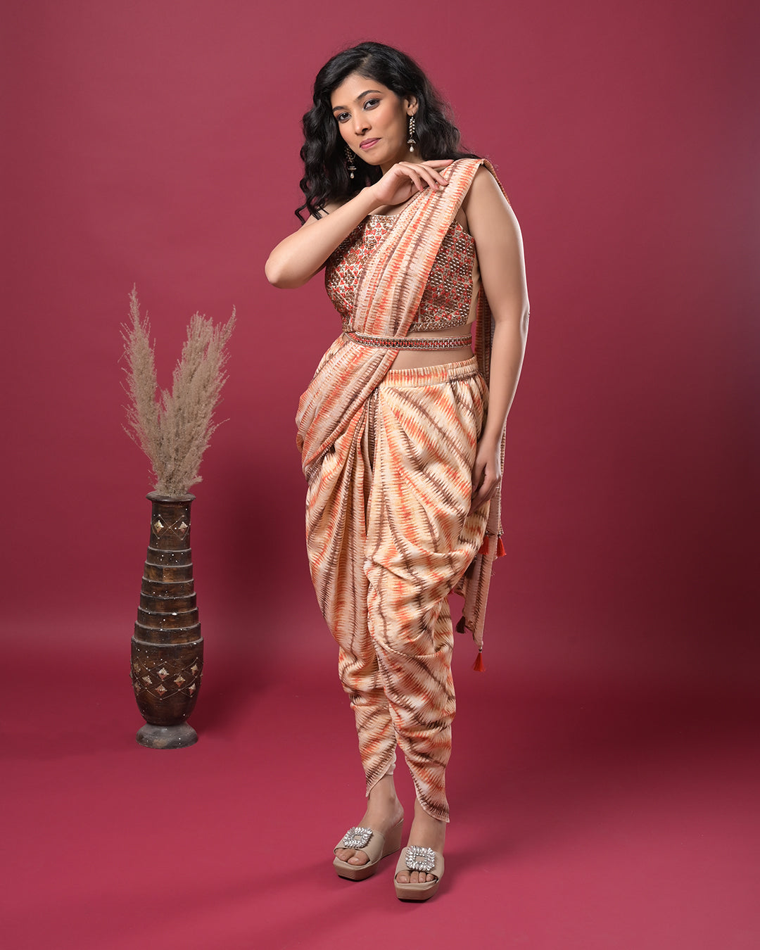 Sunset Blush Indo-Western Dress