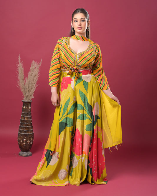 Tropical Sunshine Indo-Western Dress