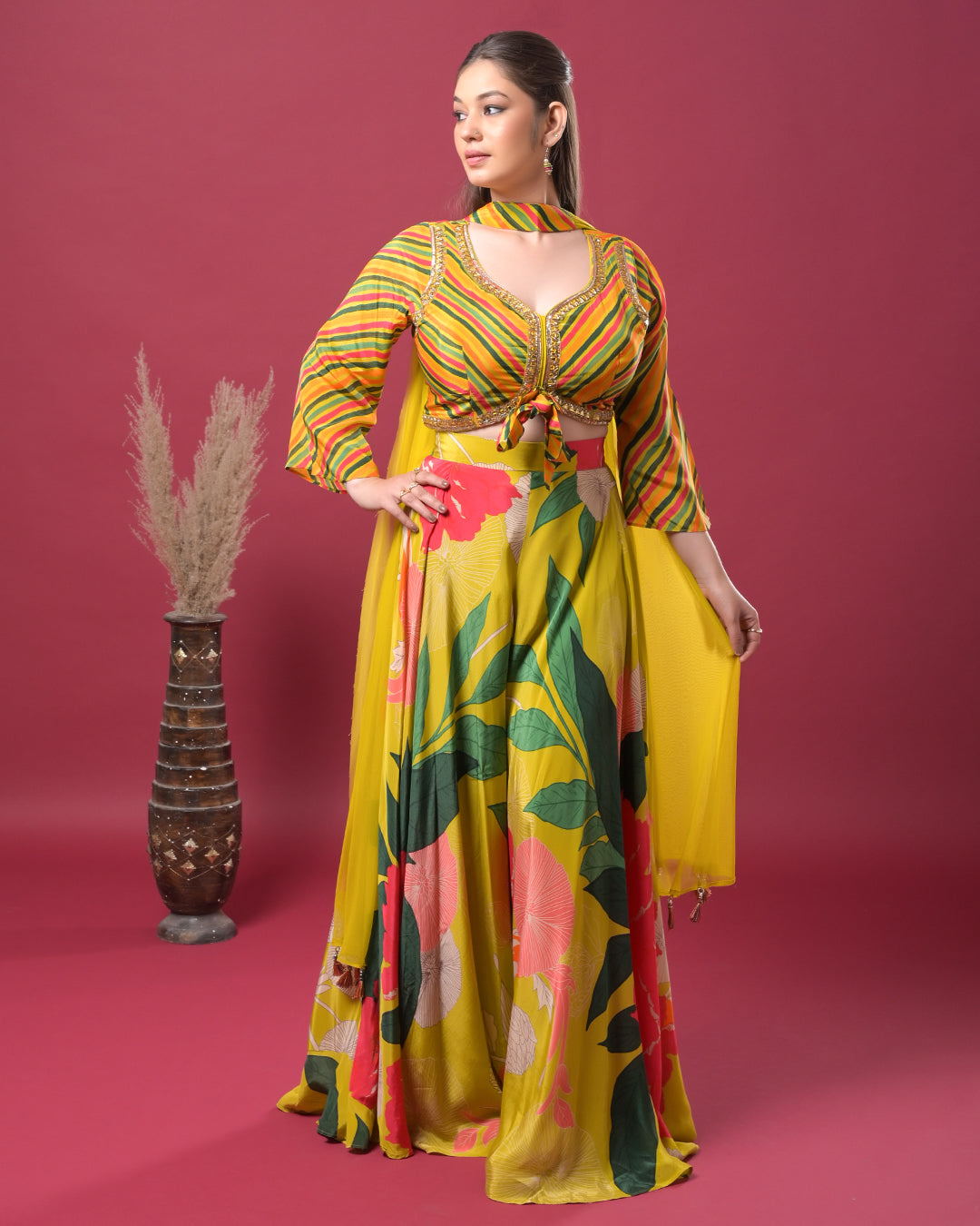 Tropical Sunshine Indo-Western Dress