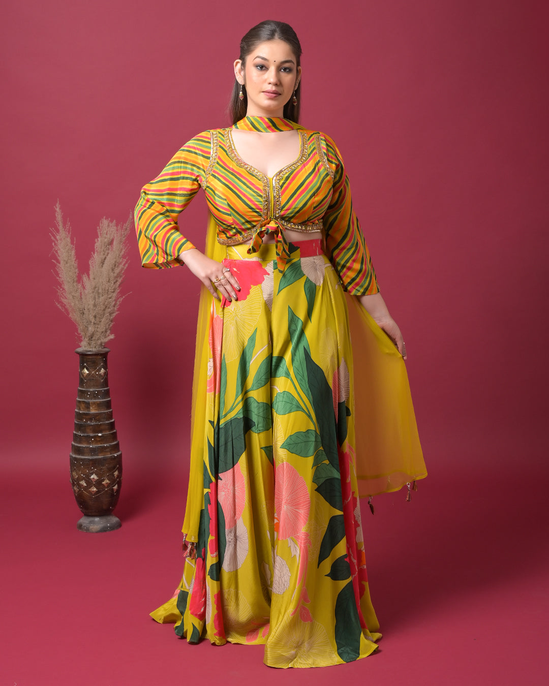 Tropical Sunshine Indo-Western Dress