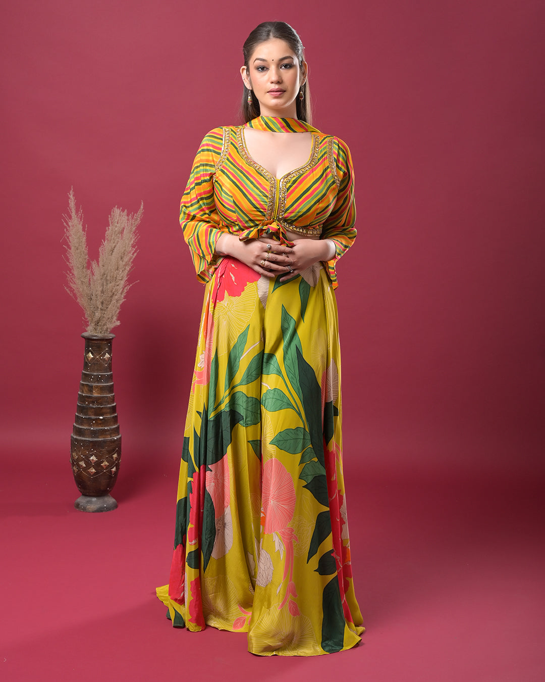 Tropical Sunshine Indo-Western Dress