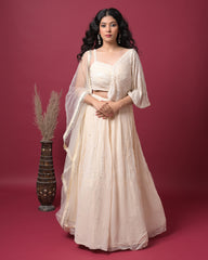 Ethereal Ivory Lehanga