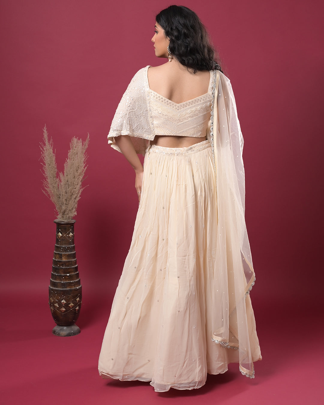 Ethereal Ivory Lehanga