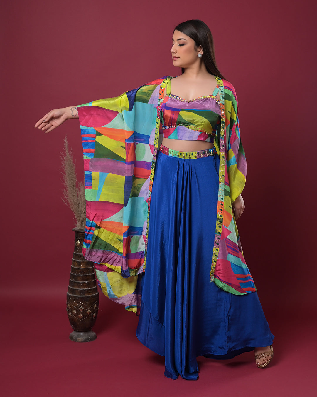 Electric Sapphire Indo-Western Dress