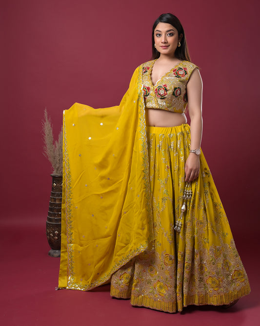 Golden Marigold Lehenga