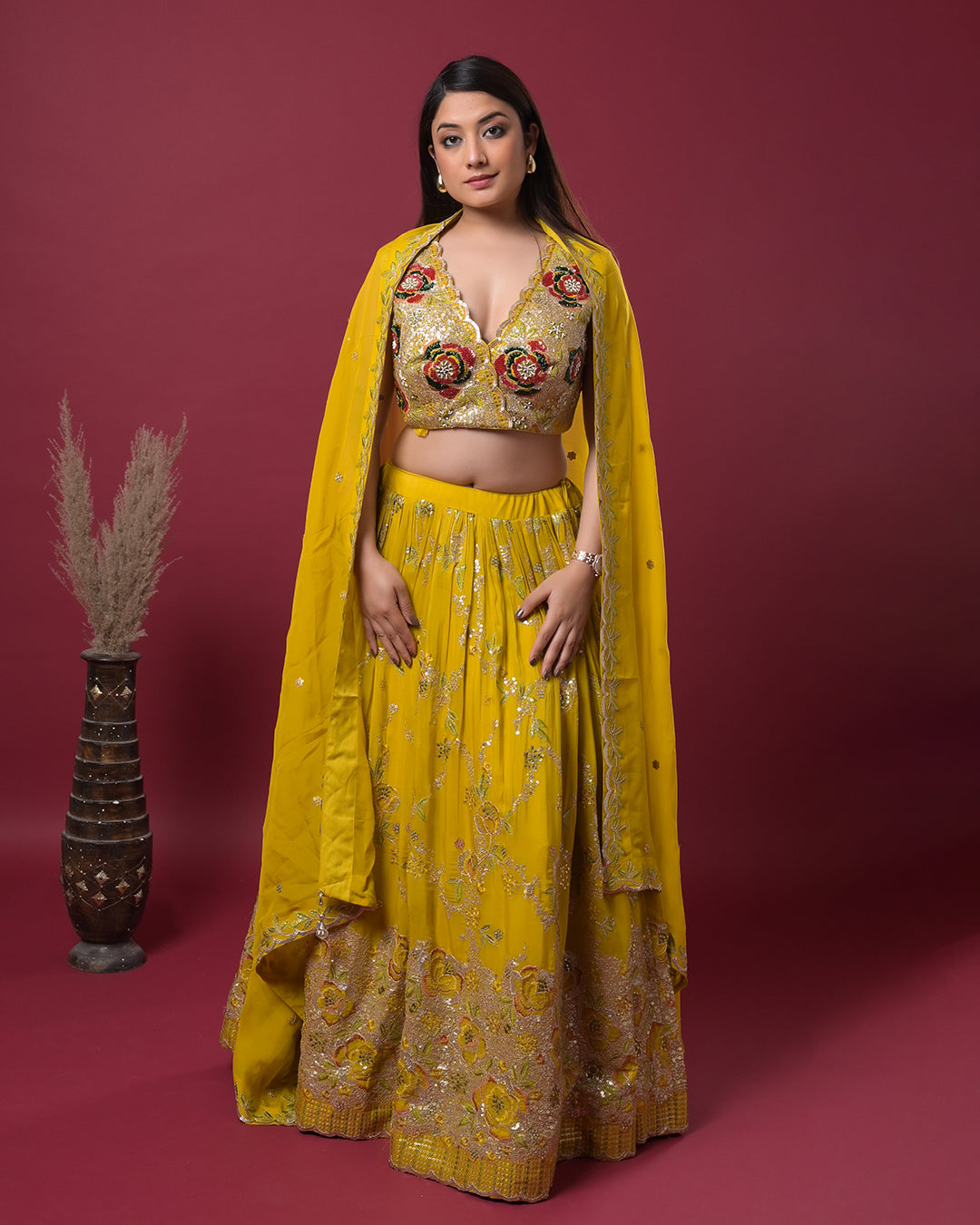 Golden Marigold Lehenga