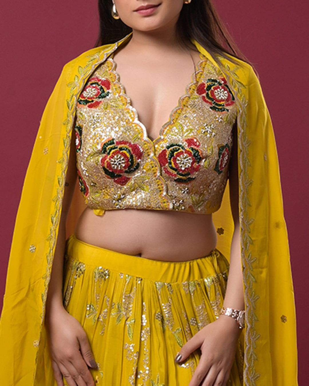 Golden Marigold Lehenga