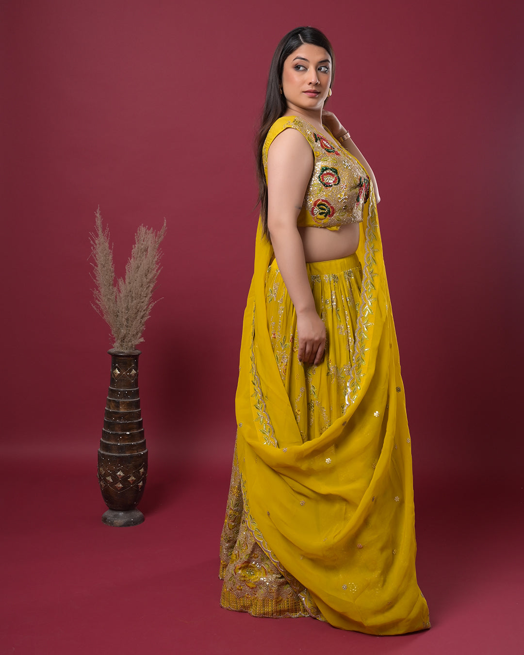 Golden Marigold Lehenga