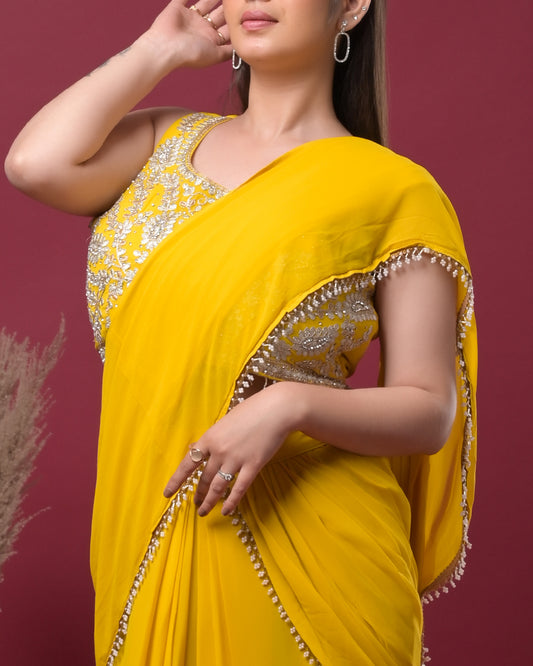 Sunlit Grace Draped Saree