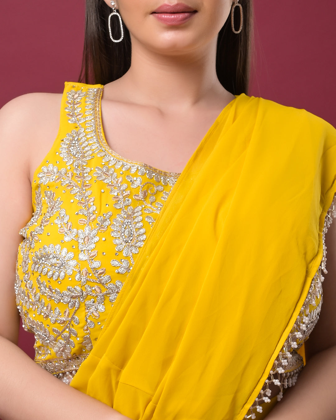 Sunlit Grace Draped Saree