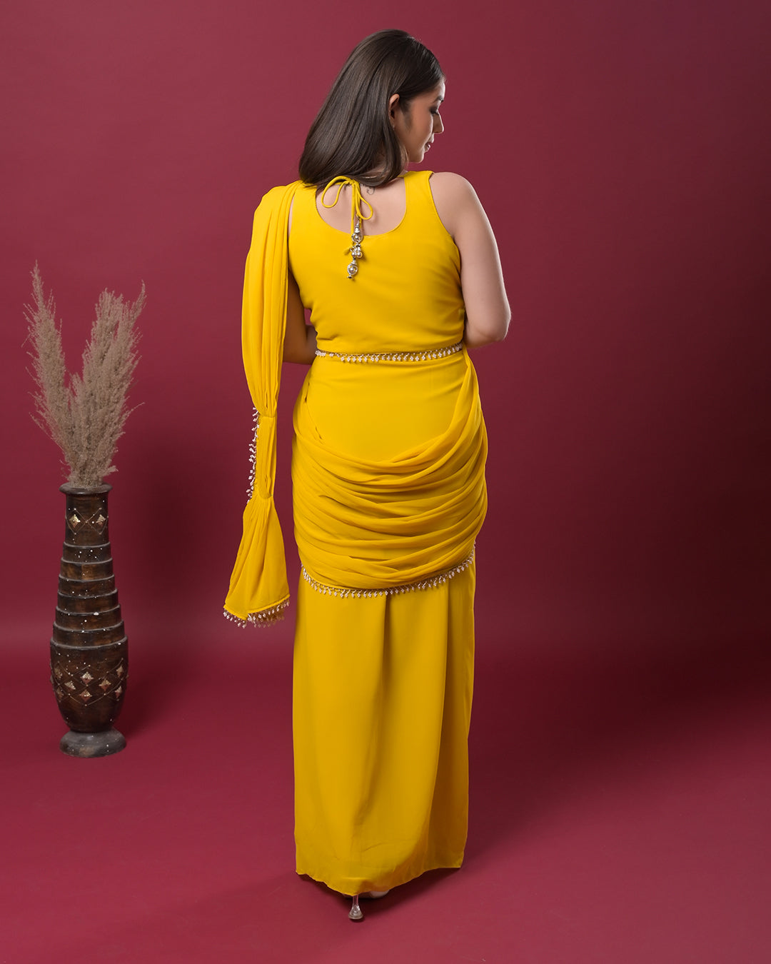 Sunlit Grace Draped Saree