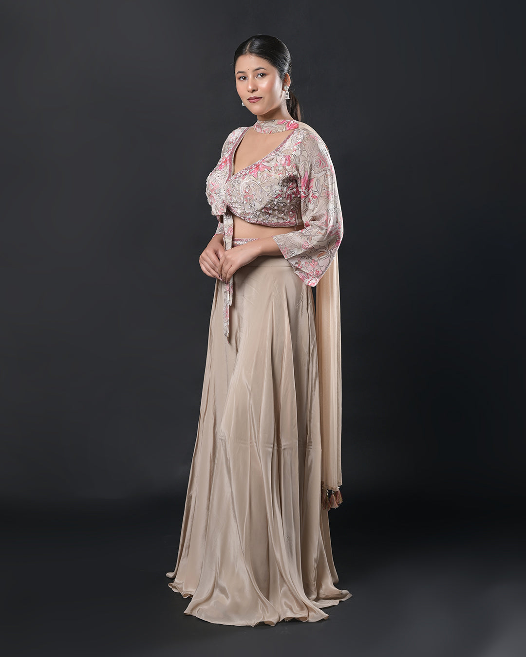 Champagne Blush Indo-Western Dress