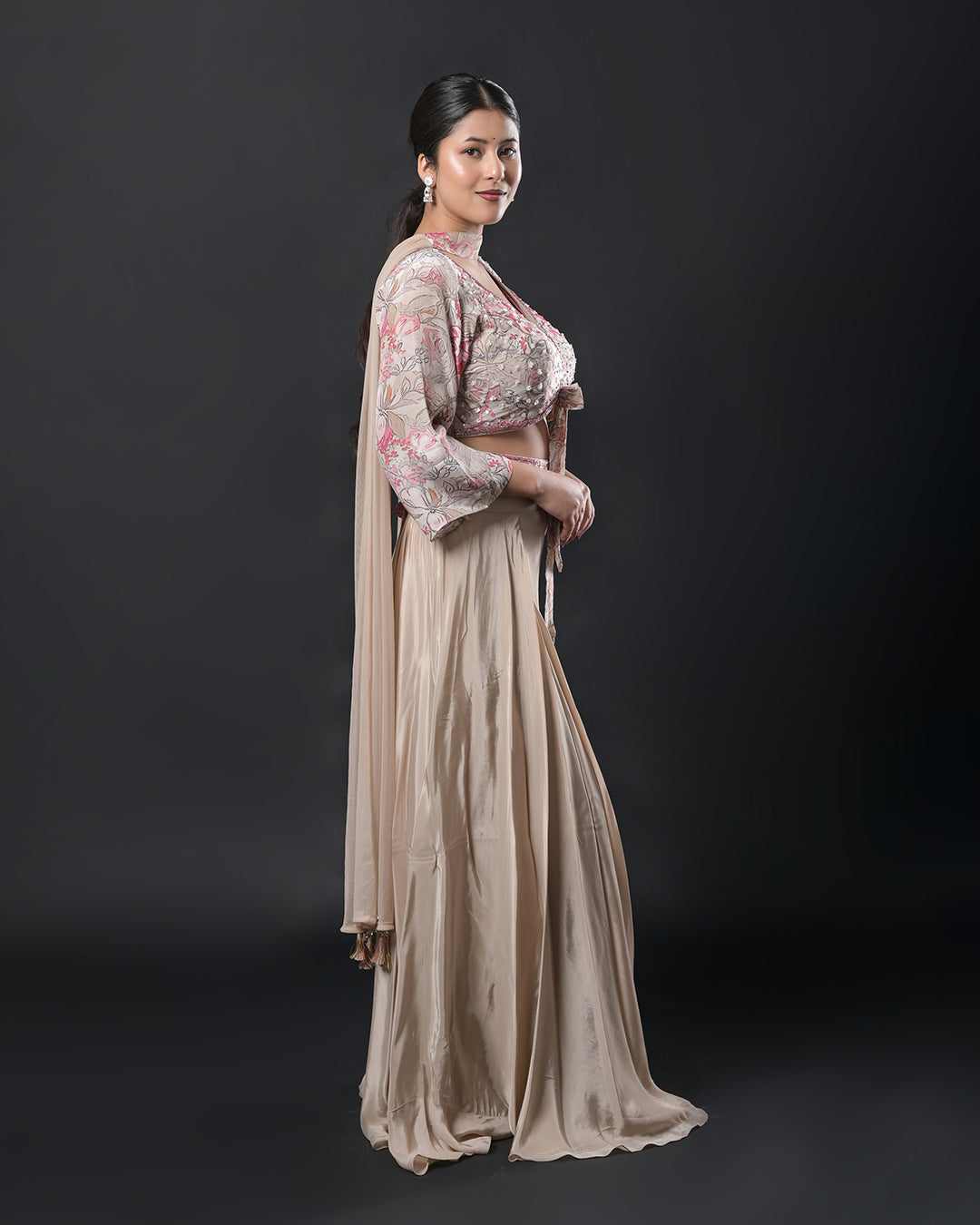 Champagne Blush Indo-Western Dress
