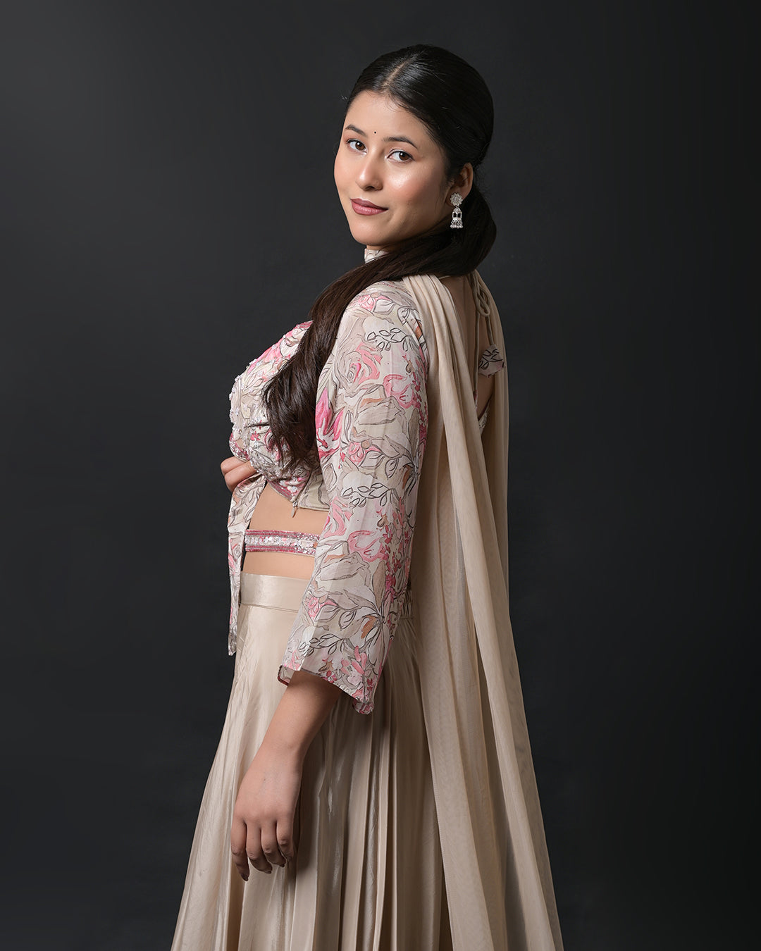 Champagne Blush Indo-Western Dress