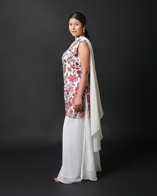 Ivory Rouge Indo-Western Dress