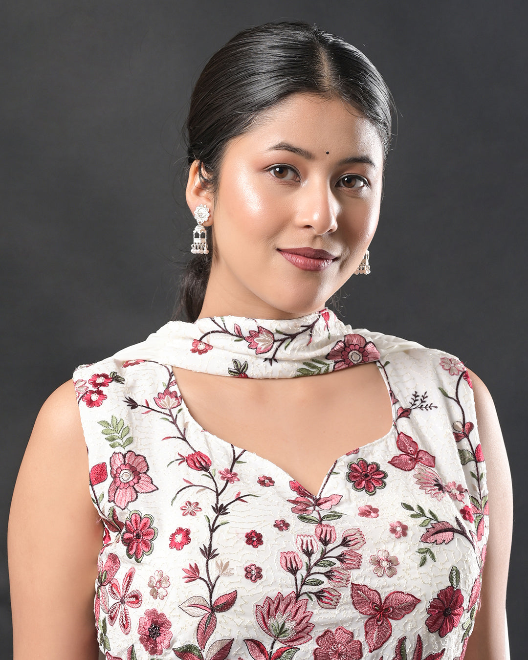 Ivory Rouge Indo-Western Dress