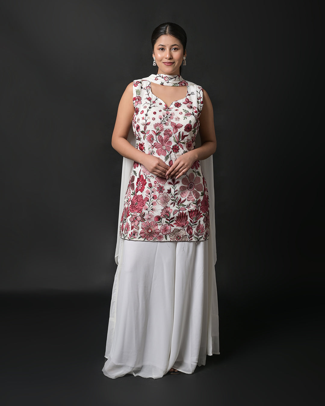 Ivory Rouge Indo-Western Dress