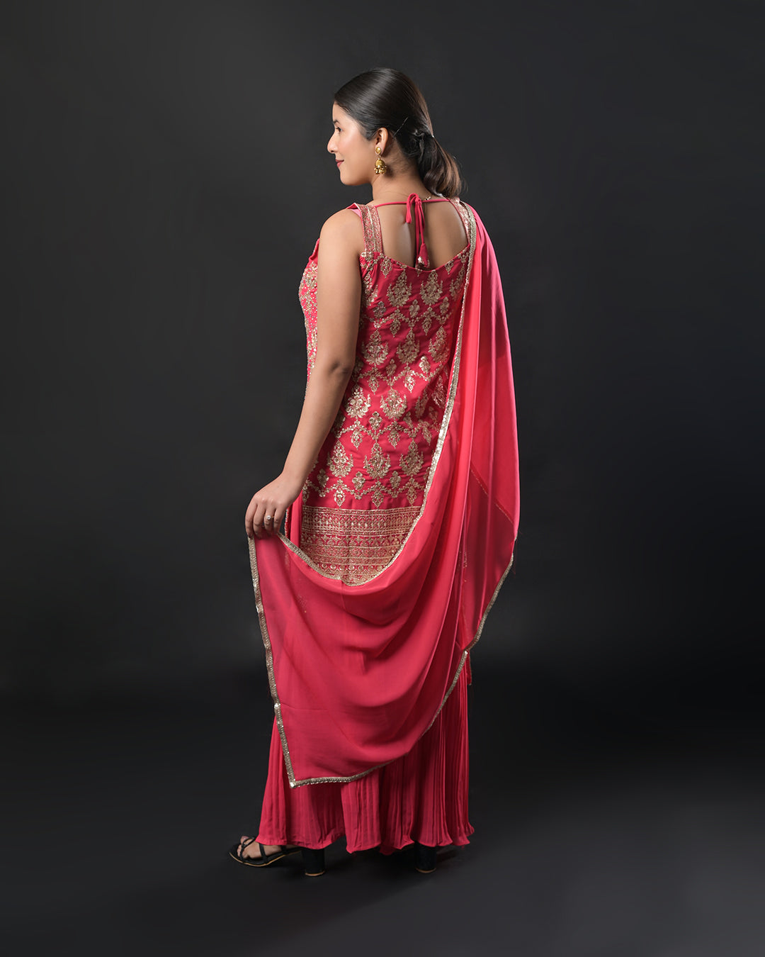 Rosé Glow Indo-Western Dress