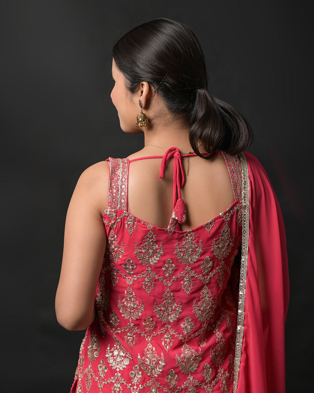 Rosé Glow Indo-Western Dress
