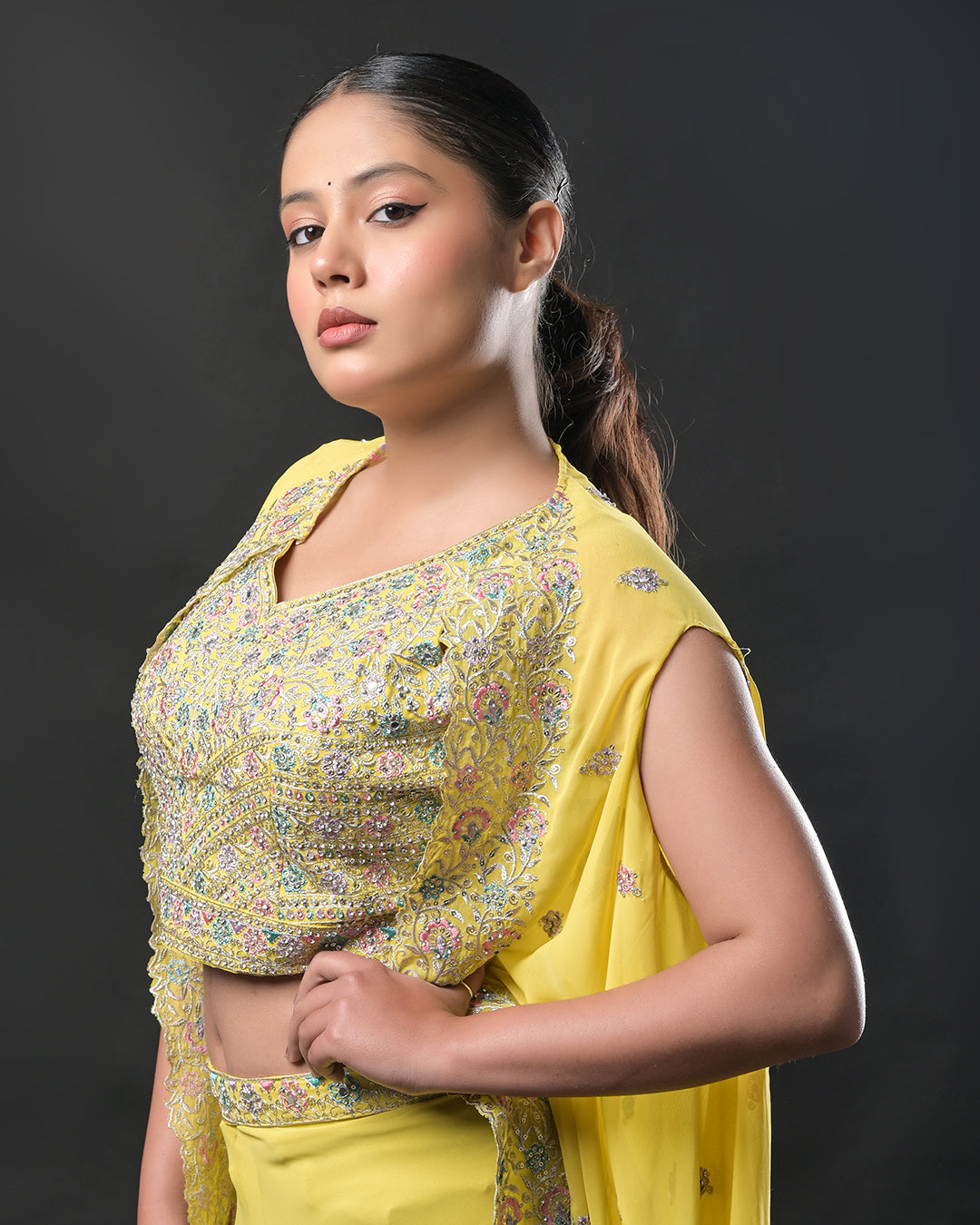 Sunlit Glow Indo-Western Dress