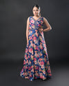Midnight Bloom Floral Gown